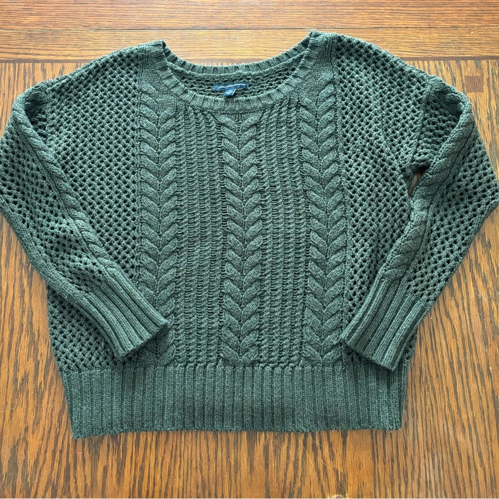 American Eagle Outfitters Olive Knit Sweater